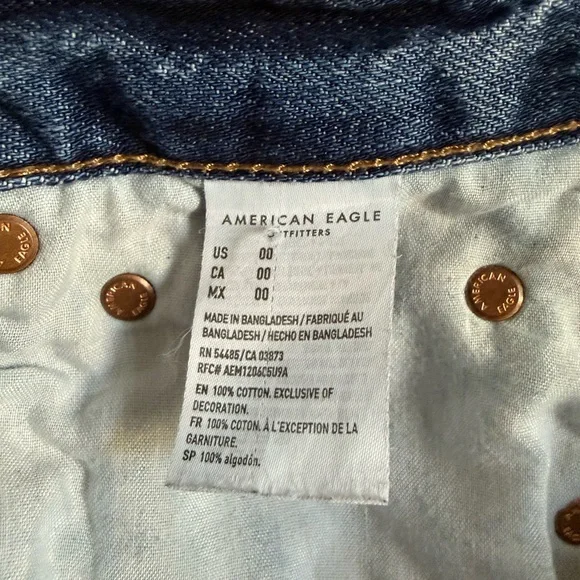 American Eagle Outfitters Ripped Blue Jean Shorts - Picture 5 of 5
